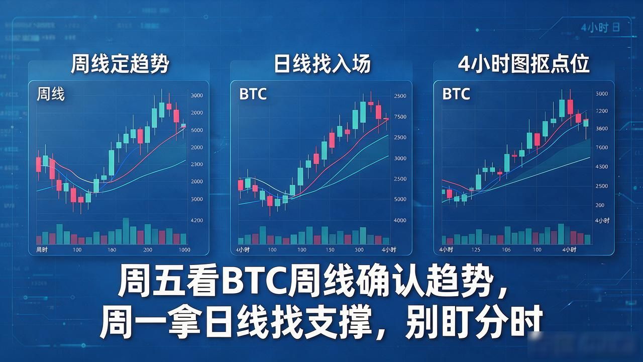 比特币周线定方向以太坊日线找节奏_币圈看盘核心走势图避坑指南_数字货币最大走势图