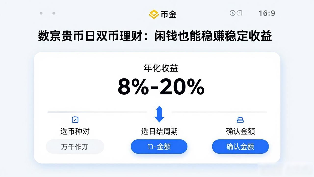 币圈低风险日双币理财操作方法_数字货币日双币理财_数字货币日双币理财适合人群