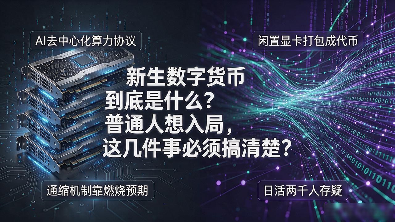 AI去中心化算力项目风险_新生数字货币与比特币区别_新生数字货币