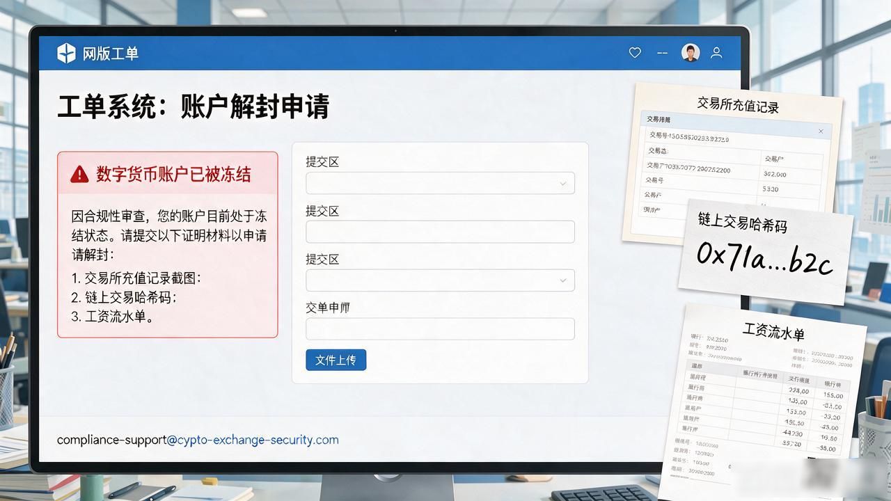 数字货币交易所账户冻结解封流程_解封数字货币_OKX平台USDT被冻结原因及申诉材料准备
