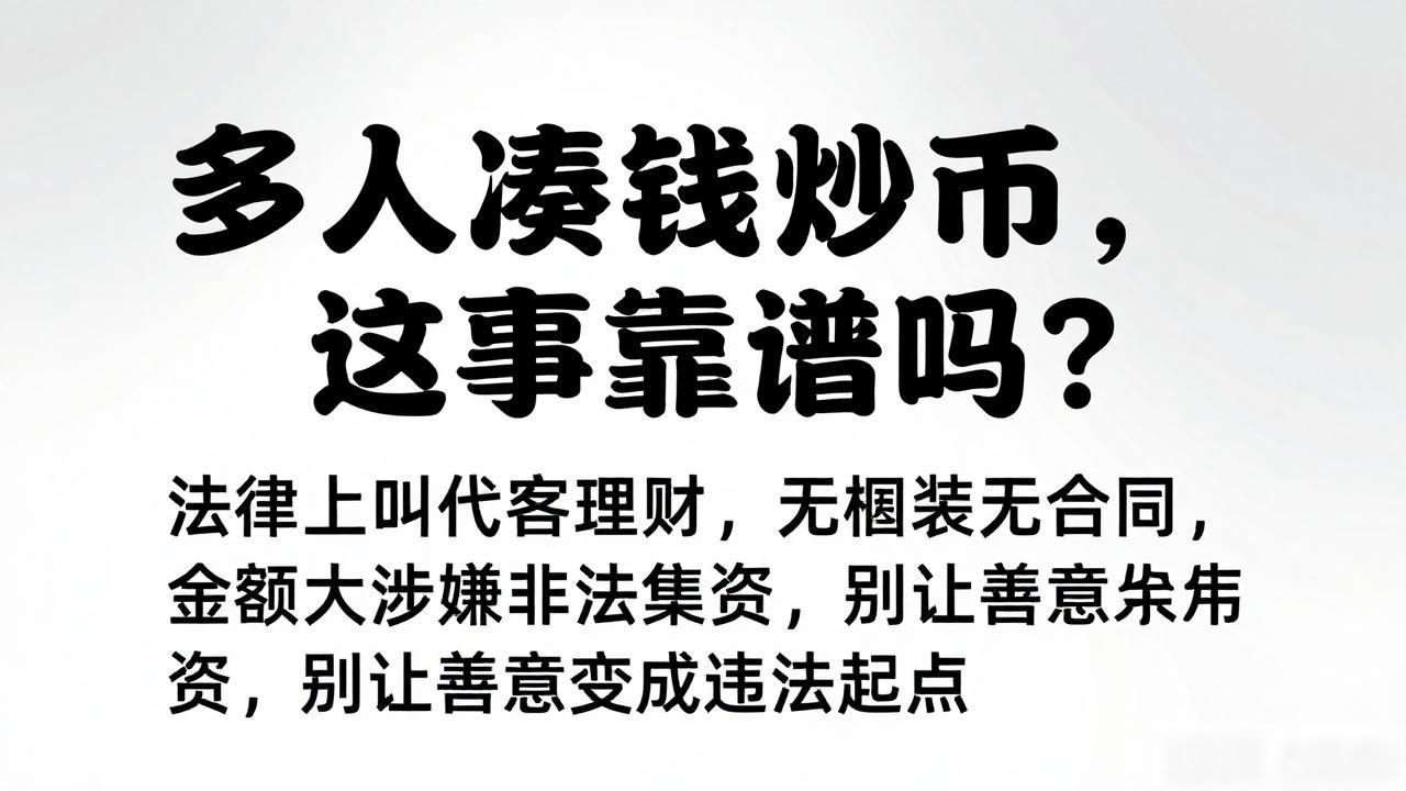 买币凑钱风险_代客理财法律风险_多人投资数字货币