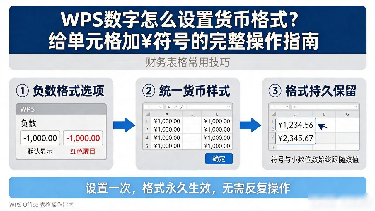 WPS表格货币符号设置方法_WPS表格设置货币格式_wps数字怎样设置货币格式化